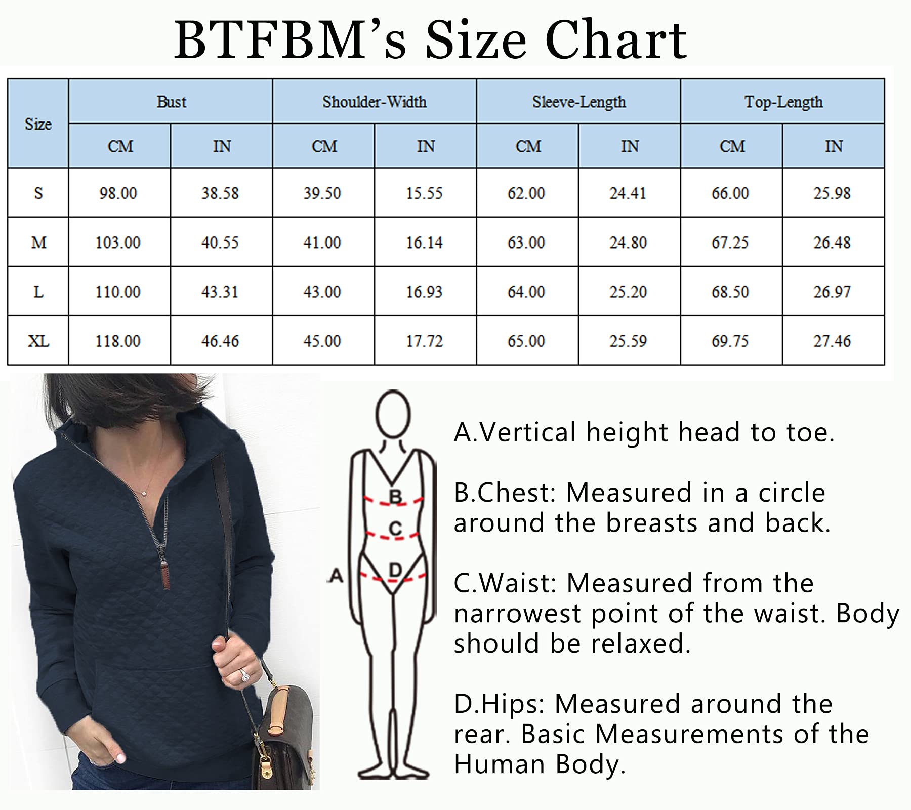 BTFBM Women Fashion Quilted Pattern Lightweight Zipper Long Sleeve Plain Casual Ladies Sweatshirts Pullovers Shirts Tops