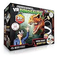 VR Dinosaurs - Virtual Reality Kids Science Kit, Book and Interactive STEM Learning Activity Set (Full Version - Includes Goggles)