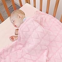 Bertte Plush Baby Blanket for Boys Girls | Swaddle Receiving Blankets Super Soft Warm Lightweight Breathable for Infant Toddler Crib Stroller - 40