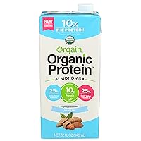 ORGAIN Organic Lightly Sweetened Vanilla Almond Milk, 32 FZ