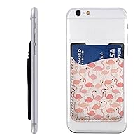 Pink Flamingo Leather Mobile Phone Wallet Cute Card Holder Credit Card Holder Id Protective Cover Mobile Phone Back Pocket