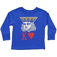 Threadrock Little Boys' King of Hearts Toddler Long Sleeve T-Shirt