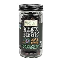 Frontier Co-op Whole Juniper Berries, 1.28 Ounce Bottle, Rich and Piney for Soups, Marinades, Pickling and Sauerkraut