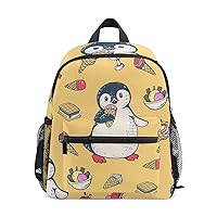 Kids Backpack Penguin Ice Cream Nursery Bags for Preschool Children