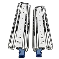 LONTAN 60 Inch Heavy Duty Drawer Slides with Lock Full Extension Ball Bearing Locking Industrial Drawer Slides 3 inch Wide 1 Pair Drawer Tracks and Runners 150 lb Load Capacity Side Mount