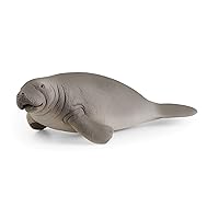 Schleich Wild Life Realistic Manatee Figurine - Authentic and Highly Detailed Animal Toy, Durable for Education and Fun Play, Perfect for Boys and Girls, Ages 3+