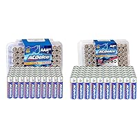 ACDelco 120-Count AAA and AA Batteries | Maximum Power Super Alkaline Battery | 10-Year Shelf Life