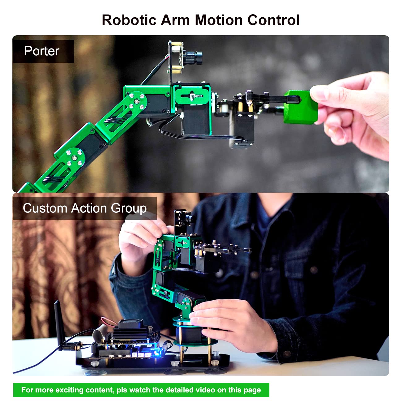 Yahboom Robotic Arm Raspberry Pi Robot Kit AI Hand Building with Camera 6-DOF Programmable AI Electronic DIY Robot for Adults ROS Open Source (Dofbot with Pi4B(4G))