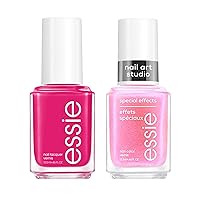 essie Nail Polish Special Effect Kit, Magenta Pink, Pencil Me In, Shimmer Pink, Nail Art Studio Astral Aura, Vegan, 0.46 Fl Oz each