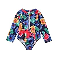 Girls Bikinis Size 12 Zipper Toddler Girls Flower Print Boys Kids Beach Swimwear Baby Girls Youth Girl Clothes