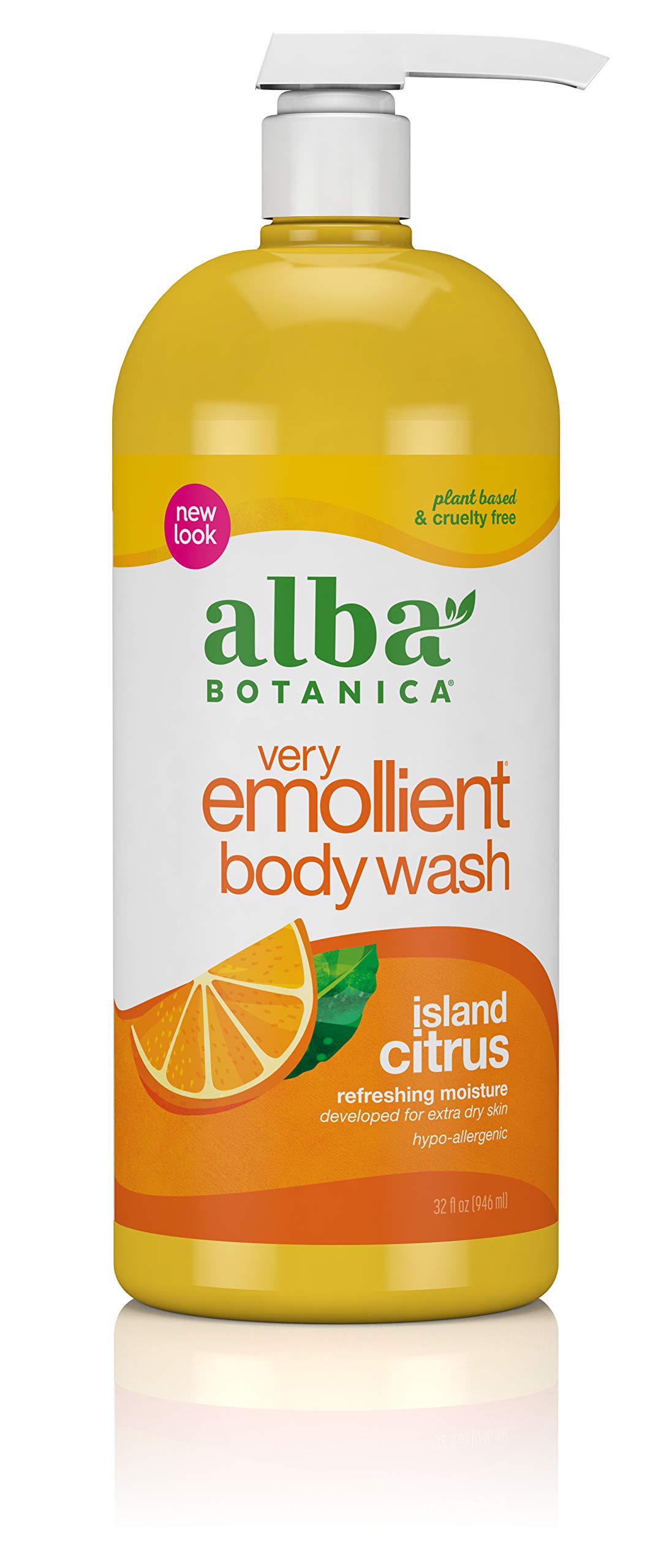 Alba Botanica Very Emollient Bath & Shower Gel, Island Citrus, 32 Fl Oz (Pack of 1)