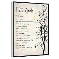 RCVTVPV F. Scott Fitzgerald Quote Wall Art For What It'S Worth Print Hummingbird Art Poster Canvas Wall Art For Home Office Framed Ready to Hang 12