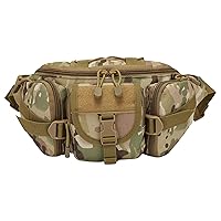 Hunting Fanny Pack Water-Resistant Camo Fanny Pack Large Capacity Hunting Pack Multiple Pockets Fanny Pack for Men Outdoor Hunting Fishing Hiking Climbing Hunting Bag Hunting Gear for Men