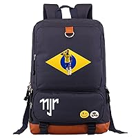 Neymar Lightweight Canvas Bookbag-Large Capacity Laptop Bag Casual Knapsack for Travel Hiking