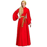 Princess Bride Adult Buttercup Dress Womens, Red Gown Peasant Traveler Renaissance Faire Costume