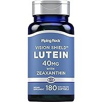 Piping Rock Lutein & Zeaxanthin 40mg | 180 Softgels | Eye and Vision Vitamins | Non-GMO. Gluten Free Supplement