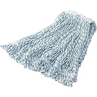 Rubbermaid Commercial 20 OZ Web Foot Finish Wet Mop, 1 IN Headband, White, (FGA41206WH00)
