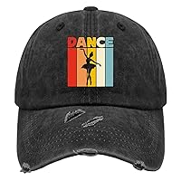 Dance Hats for Mens Washed Distressed Baseball Cap Low Profile Washed Ball Cap Quick Dry
