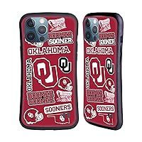Head Case Designs Officially Licensed University of Oklahoma OU Collage Hybrid Case Compatible with Apple iPhone 13 Pro Max