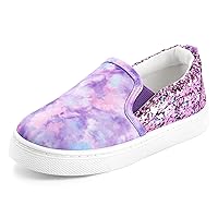 K KomForme Toddler Sneakers for Girls Boys Slip On Canvas Walking Shoes