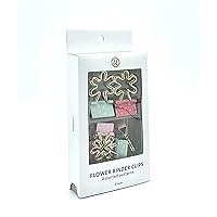 U Brands Flower Binder Clips - Assorted Patterns - Paper Clamps - Supplies for Home, Office, Desk, & School (8 Count)