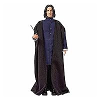 Mattel Harry Potter Collectible Severus Snape Doll (~12-inch) Wearing Black Coat Jacket and Wizard Robes, with Wand, Gift for 6 Year Olds and Up