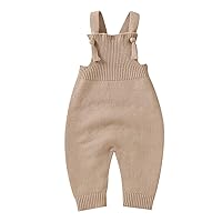 Boy Clothes 12-18 Months Newborn Infant Baby Knit Romper Cotton Sleeveless Strap Boy Girl Solid Infant Baby
