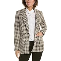 Anne Klein Womens Double-Breasted Jacket, S, Black