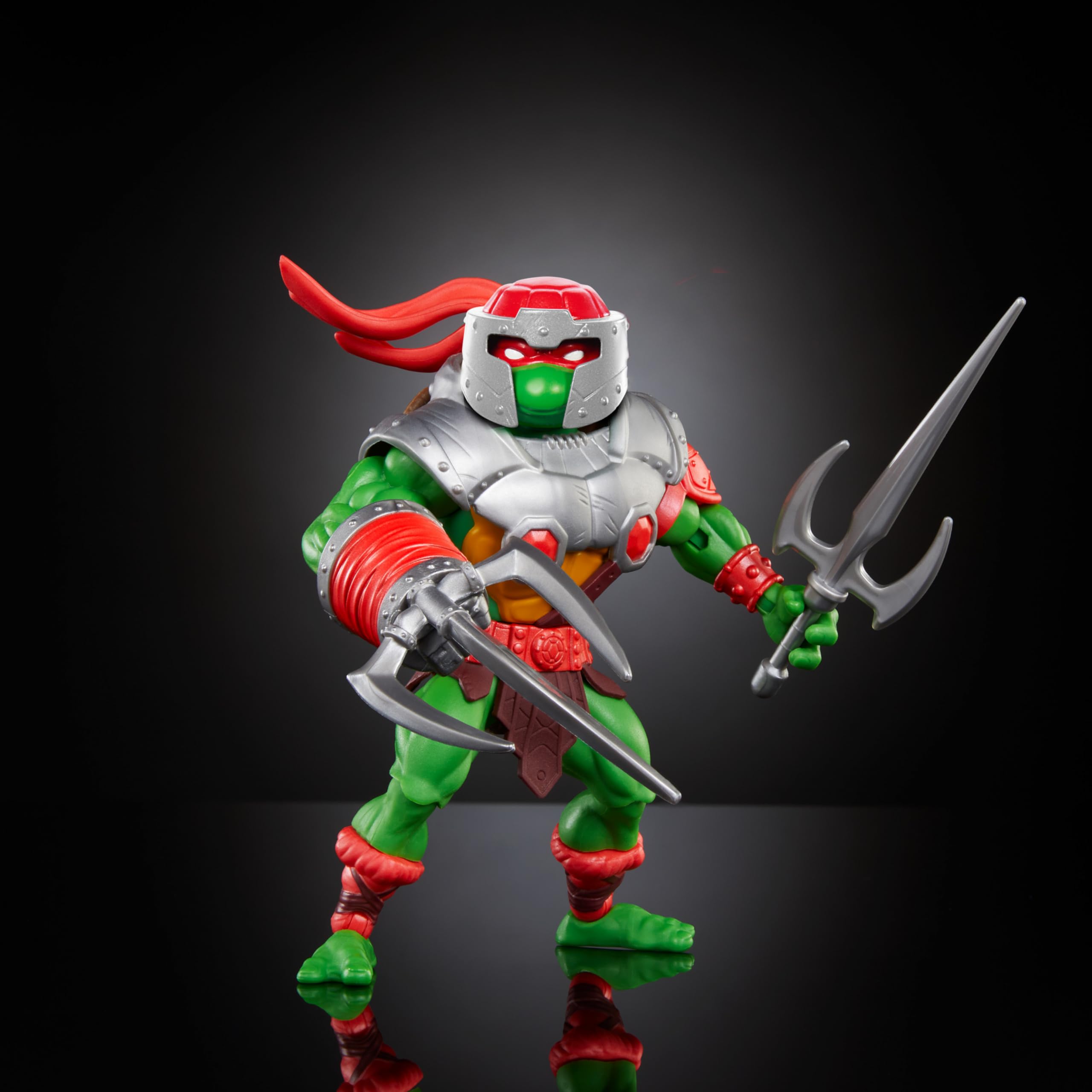 Masters of the Universe Origins Turtles of Grayskull Raphael Action Figure Toy, 16 Articulations, TMNT & Motu Crossover with Accessories