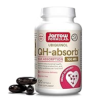 QH-Absorb 100 mg Max Absorption - CoQ10 Ubiquinol - Up to 120 Servings (Softgels) - Supports Mitochondrial Health, Cellular Energy Production & Healthy Cardiovascular Function