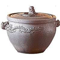 Kitchen Pot Terracotta Cooking Pots Casserole Dish Casserole Pot-High Temperature Resistance, Uniform Heating (Size : 7L) (Size : 7L)