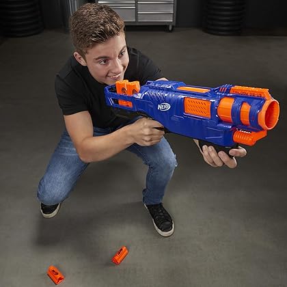 Trilogy DS-15 Nerf N-Strike Elite Toy Blaster with 15 Official Nerf Elite Darts and 5 Shells – for Children, Teens, Adults