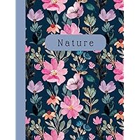 Blank Large Notebook, No Lines: Unruled/ Unlined /Plain Paper (8.5 x11 in) Dark Blue Floral Pattern, Flowers Botanical Beautiful Cover For School, ... Note Taking, Drawing (Lineless Notebook A4) Blank Large Notebook, No Lines: Unruled/ Unlined /Plain Paper (8.5 x11 in) Dark Blue Floral Pattern, Flowers Botanical Beautiful Cover For School, ... Note Taking, Drawing (Lineless Notebook A4) Paperback