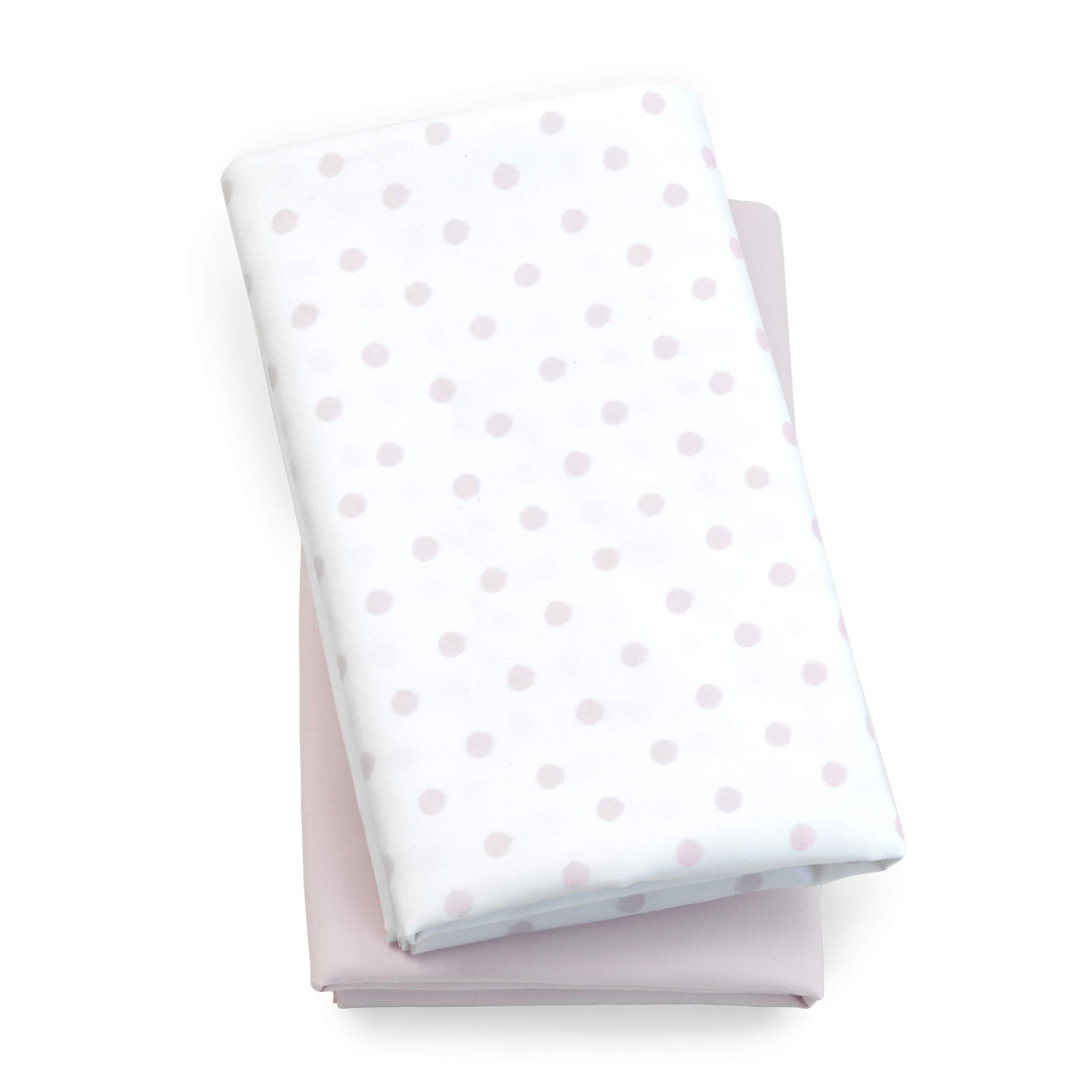 Chicco Lullaby Playard Sheets - Pink Dot 2-Pack | Pink/White