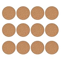 12 Set Cork Coasters Drink Absorbent Cup Mat Rustic Design Hot Cold Beverage DIY