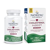 Cholesterol Omega LDL, Lemon - 60 Soft Gels - 975 Omega-3 + Red Yeast Rice & CoQ10 - Normal Cholesterol, Antioxidant Support - EPA & DHA - Non-GMO - 20 Servings