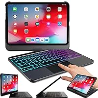 Snugg iPad 10th Generation Case with Keyboard (2022), Wireless Backlit Touchpad Bluetooth iPad 10.9 case with Keyboard 2022 360 Degree Rotatable iPad 10th Generation Case - Black