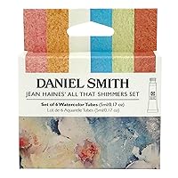 DANIEL SMITH Watercolor, 5ml tubes, Jean Haines All That Shimmers Set 6 Watercolor Tubes (total 6 pieces) 285610375, 0.17 Fl Oz (Pack of 6)