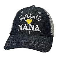 Cocomo Soul Womens Softball Nana Hat | Softball Nana Cap | Softball Nana 314 Dark Grey