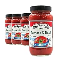 Tomato & Basil Pasta Sauce (24 oz. jars; 4 pack) - No Water Added - Never from Tomato Paste - 5th Generation Recipe