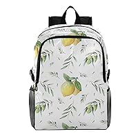 ALAZA Lemon Leaves Branch Hiking Backpack Packable Lightweight Waterproof Dayback Foldable Shoulder Bag for Men Women Travel Camping Sports Outdoor