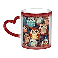 Color Changing Mug Anime Owl Coffee Mug Ceramic Coffee Cups Creative Mug Coffee Magic Mugs Magic Tea Cup Mug