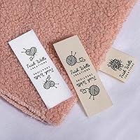 Personalized Fabric Label Tags, Custom Cotton Sewing Label Sew On for Branding, Crafts, Clothing, Knitting, Crocheting, Handmade 50 100 120 150 200 pcs