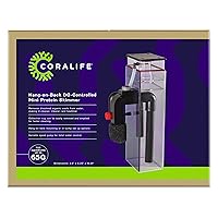 Coralife Aquarium Fish Tank Marine Salt Water DC-Controlled Variable Speed Mini Protein Skimmer, Up To 65 Gallons