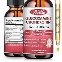 Glucosamine Chondroitin Liquid Drops-w/ MSM Turmeric Boswellia Quercetin Bromelain-High Absorption Joint Support Supplement for Women,Men,Adults-10X Antioxidant Support for Joint Comfort & Flexibility