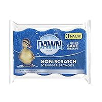 Dawn Non-Scratch Kitchen Dish Sponges, Blue (Pack of 3)