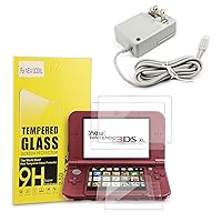 New 3DS XL Charger Bundle, 1 Pack Charger and 4 Pack New 3DS XL Screen Protector for Nintendo New 3DS XL
