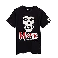 T-Shirt Kids Girls Boys Skull Music Band Logo Black Top