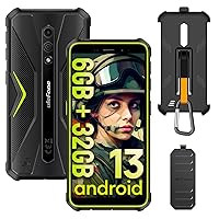 Ulefone Armor X12 & Case Rugged Phones, IP68/IP69K, Android 13 6GB + 32GB, 13MP + 8MP, 5.45 Inch HD+ Display, 4860mAh Big Battery, Dustproof, Compass, NFC, OTG, GPS - Green