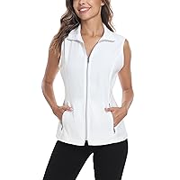 MISS MOLY Vests For Women Casual Lightweight Full-Zip Military Vest Golf Sleeveless Jacket with Pockets